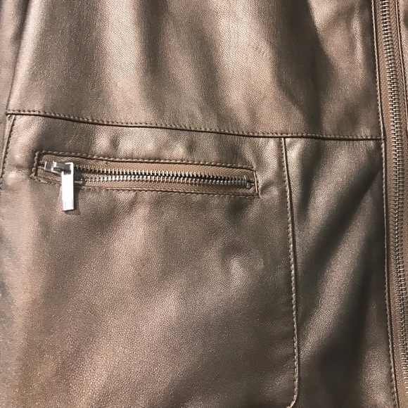 Liz Claiborne Faux Leather Jacket Metallic M - Picture 3 of 5